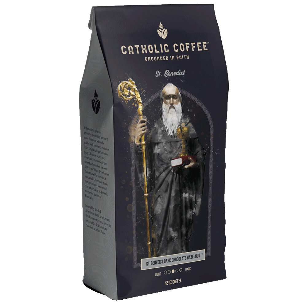 Catholic Coffee - St Benedict Dark Chocolate Hazelnut - Whole Bean
