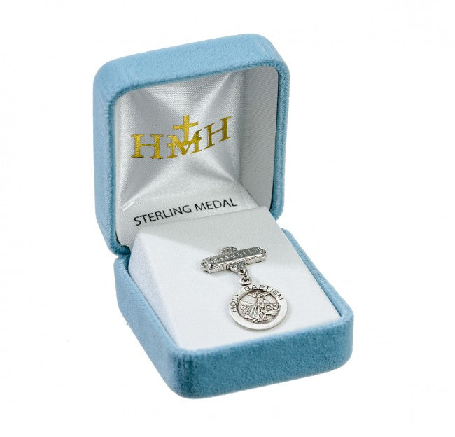 Baptism -Godchild Bar with Holy Baptism medal