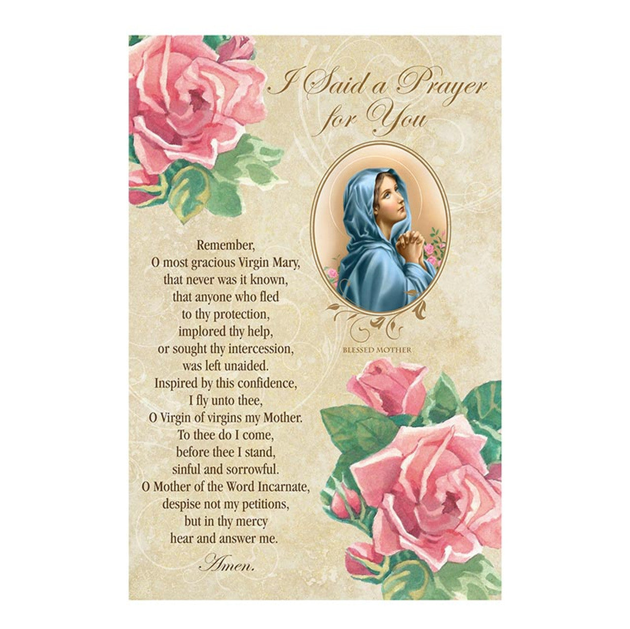 Greeting Card - Memorare card of comfort