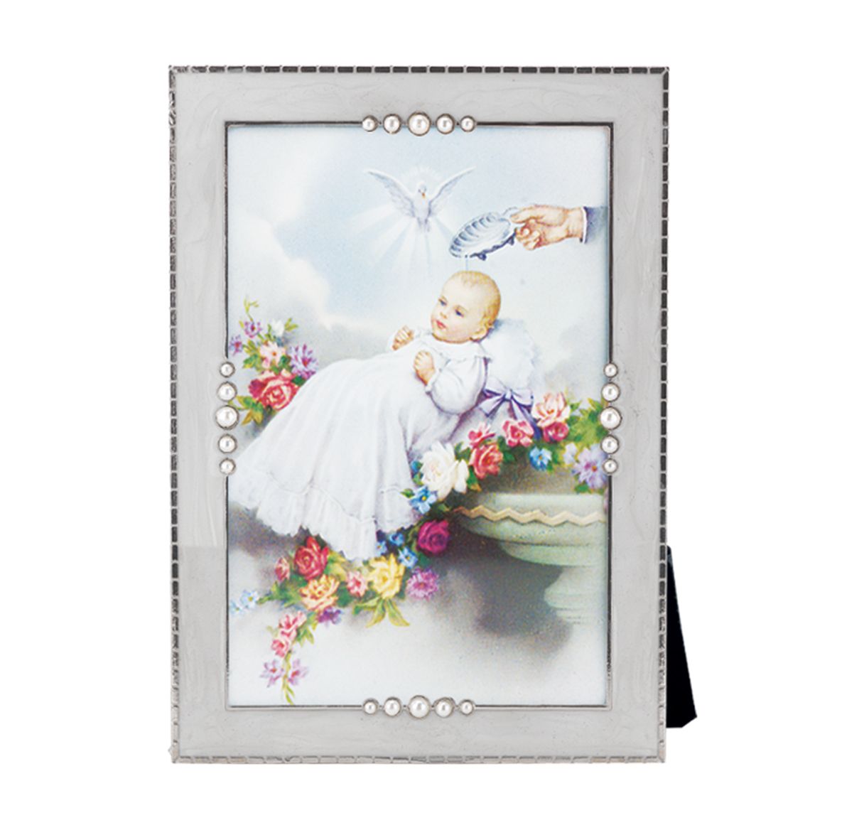 Photo Frame White pearlized Baptism