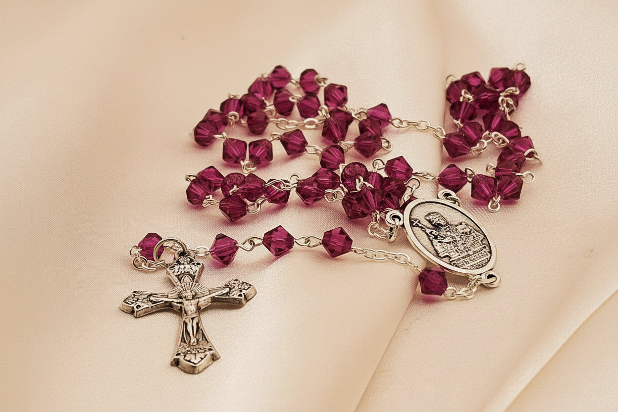 Breast Cancer Survivor Fuchsia Rosary