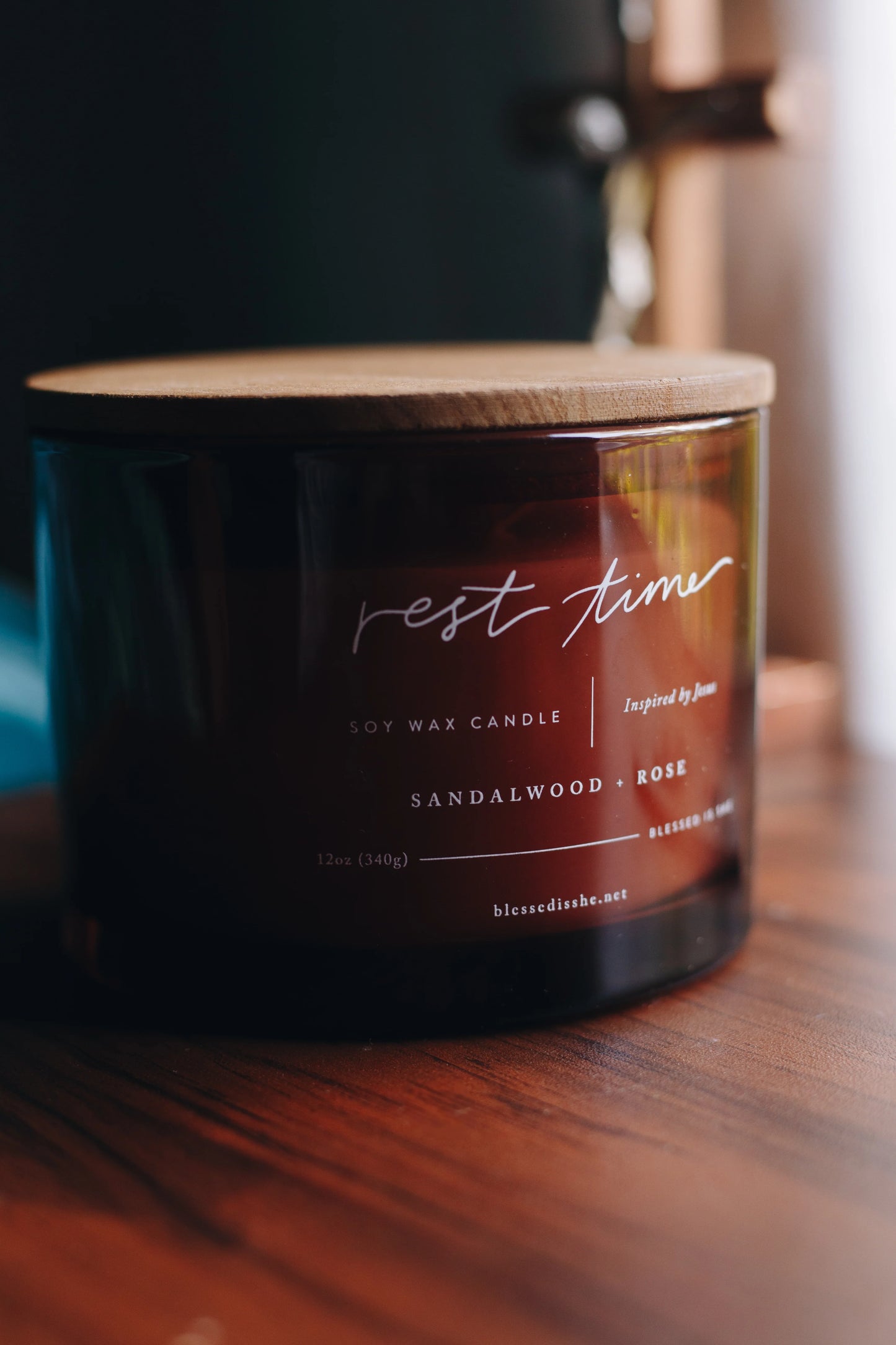 Blessed is She Rest Time 3 Wick Candle