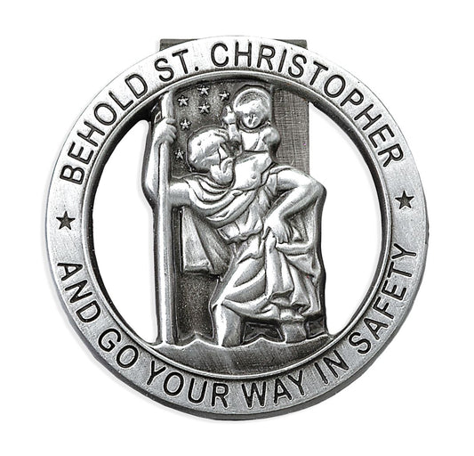 Behold St Christopher and Go Your Way in Safety  Auto Visor