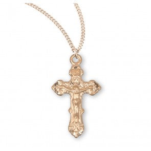 Gold Over Sterling Silver Fancy Filigree Crucifix