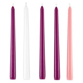 Advent 10" 5 piece Taper Candles