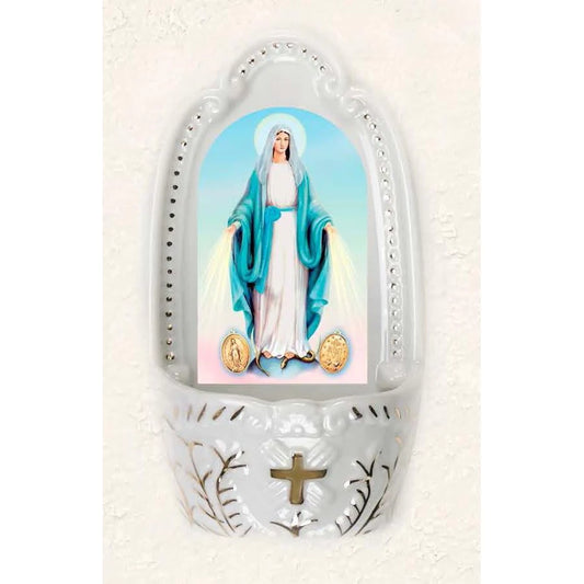 Holy Water Font Miraculous Mary Medal