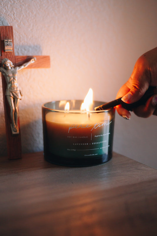 Blessed is She Piece Time 3 Wick Soy Candle